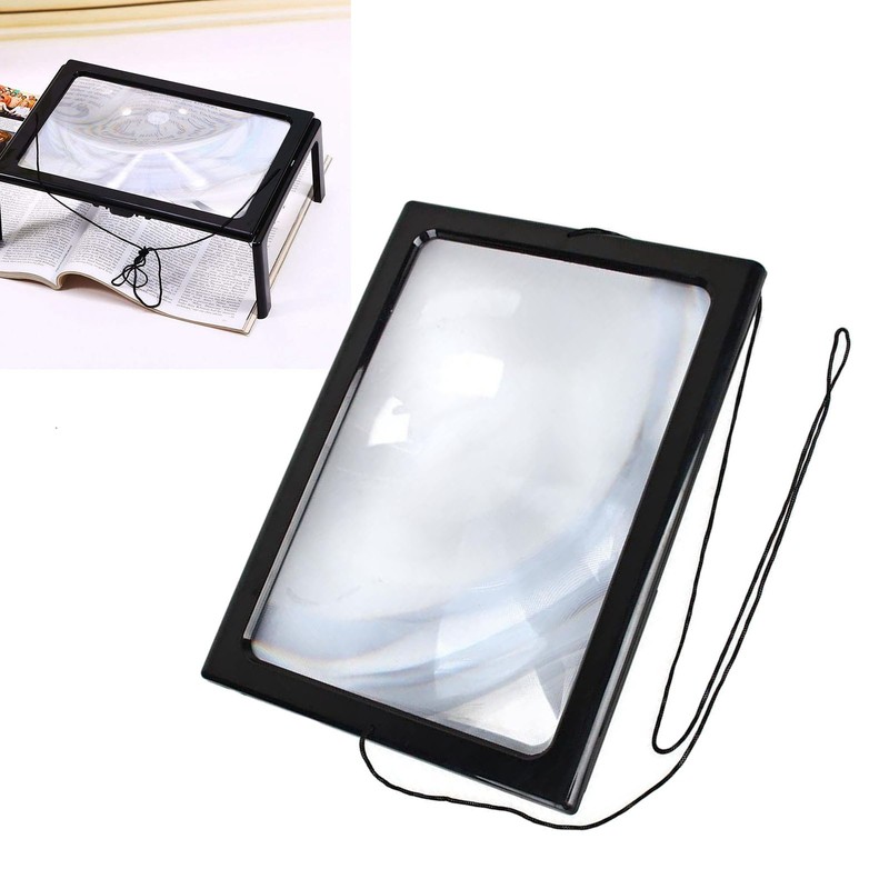 Reading Magnifying Glass 3X Foldable Hands Free Large Page Magnifier