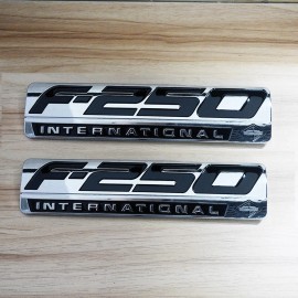 Unbranded 2x Set For 05-07 F250 International Emblem Name Plate Side Badges CHROME