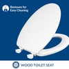 Mayfair Athens Toilet Seat, Easy Clean Hinges and Durable Wood