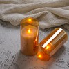 haitanghua 2 - Pack 6" Golden Rechargeable Flameless Pillar Candles