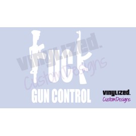 Orajet F GUN CONTROL Decal Sticker Pro Guns Rights 2nd Amendment NRA TRUMP MAGA Merica