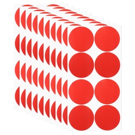 PATIKIL Round Colored Stickers 2", 30 Pcs Removable Sticky Writable Circle Coding Labels for Office Shop Home Classroom Marking Classification, Red