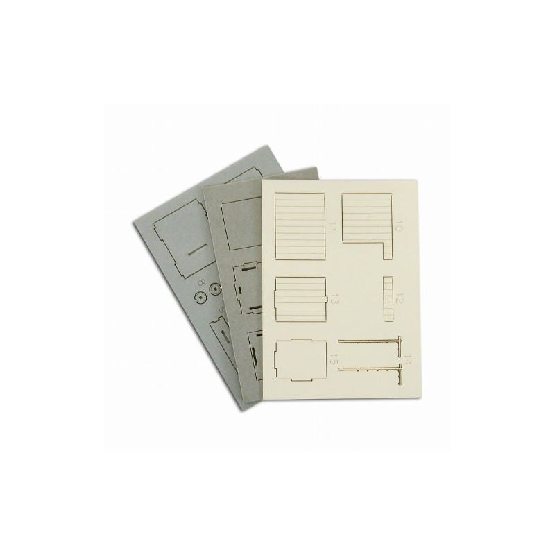 Sankei 1/150 Diorama Option Kit Coin Rice Mill Papercraft