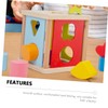 FRCOLOR Geometric Building for Early Education Cognitive Plaything Safe Polished