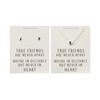 Philip Jones Sterling Silver Friendship Quote Heart Set