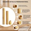 2 Pcs Travel Bamboo Toothbrush Case with Breathable Drain Hole