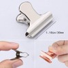 Aelfox 24pcs Double Clip Hinged Clip Metal Book Clip Bag