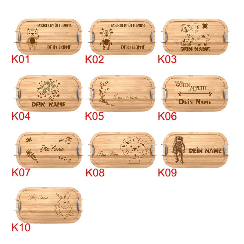 Generisch Brotdose mit Namen personalisiert 700ml, Lunchbox mit Tier Motiv