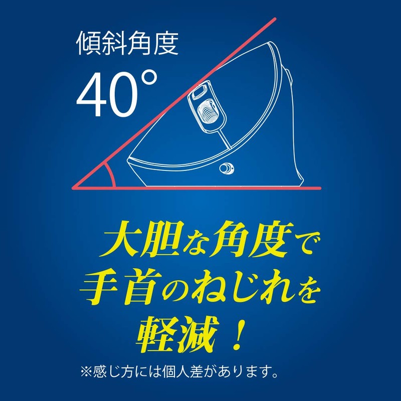 Nakabayashi Z4176 Digio2 Ergonomic Mouse, Wired, Silent, 5 Buttons, Blue