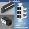 Everest Media Solutions 45° Angled CAT6 Keystone Jack in Black