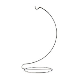 Creative Hobbies® 8 Inch Tall Bright Silver Chrome Ornament Display Stand Hanger Holder, Pack of 6 Stands