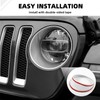 SQQP Grille Grill Insert+Headlight Turn Light Cover Compatible with 2018-2023