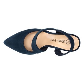 Bella Vita Arabella - Zapatos de tacón para mujer, AZUL MARINO-GAMUZA, 6.5 US