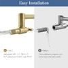 Pot Filler Faucet Wall Mount - 3 Spray Modes, Double