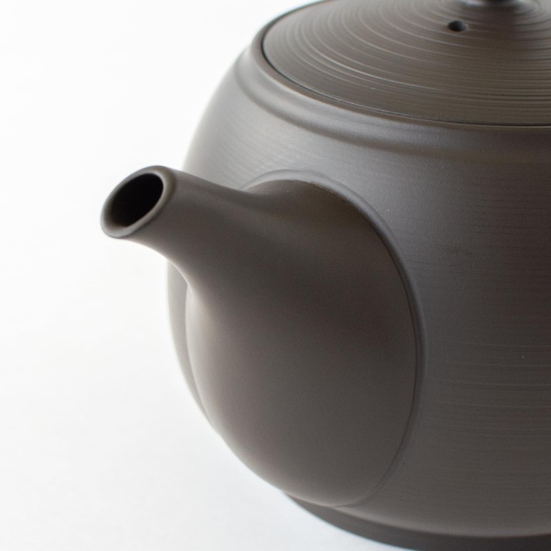 Tokoname Ware 270612 Bamboo Shun Kiln Teapot, Large Capacity, For