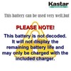 Kastar Battery (X2) & Slim LCD USB Charger for Canon
