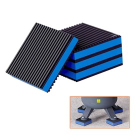 4 Pack for Washing Machine 4"x4", 7/8" T EVA Anti Vibration Pads Mechanical Damping Vibrating Sound Isolation Pad Rubber Isolator Mat for Compressor, Air Conditioner, Washer, Dryer, Treadmill