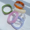 Chunky Transparent Acrylic Resin Wrap Bangle Tortoiseshell Irregular Geometric Wristbands