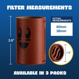 Smoke Fiends 3 Pack Replacement Filters | Discreet HEPA & Carbon Filtration | Biodegradable & Up to 300+ Uses (Blitz Football) | Packaging May Vary