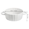 Foraineam 6 Pack Oven Safe Porcelain Souffle Dishes with Double