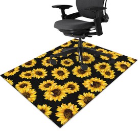 Office Chair Mat for Hardwood & Tile Floor 36"x48",Boho Blush Pink Floral Farmhouse Vintage Computer Rolling Chairs Mat Carpet,Under Desk Non Slip Gaming Rug Low-Pile Rubber Backing Protector Mat