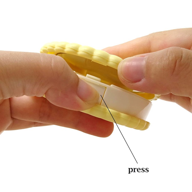 Honbay Cookie Shaped Contact Lens Case Travel Contact Lens Box
