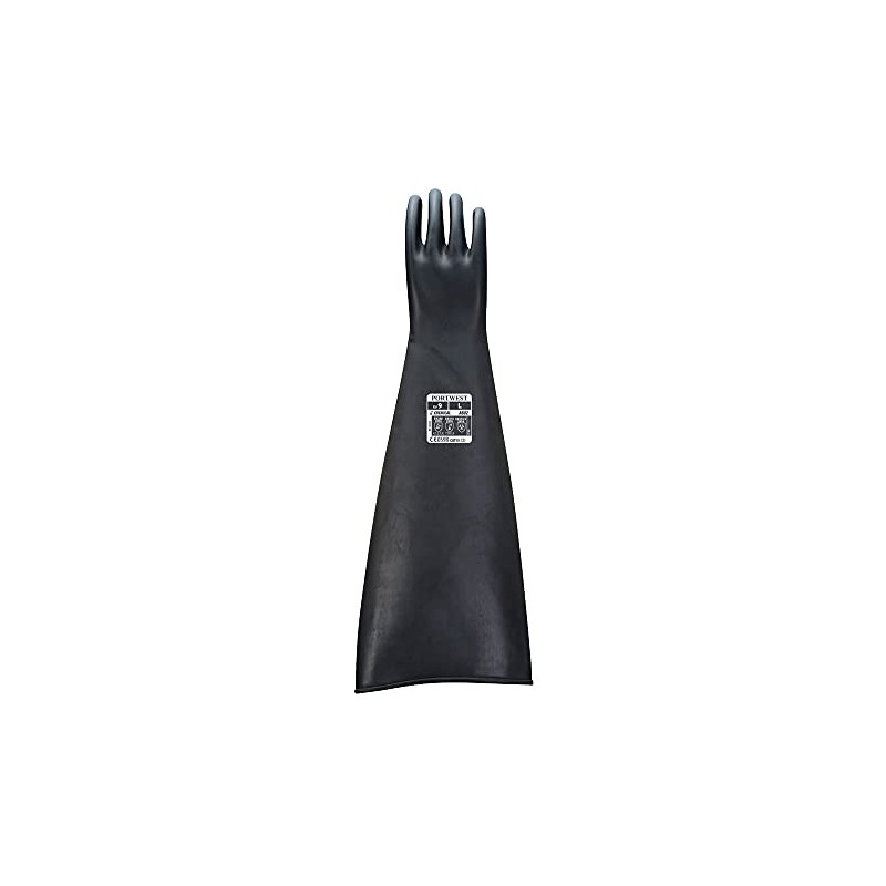 Portwest A803BKRXXL Heavy Latex Rubber Glove 600 mm Size XXL