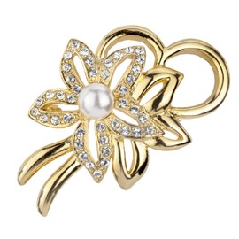 Traveller Brooch Pearl White, Metal