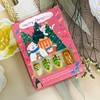 Press on Nails Medium Length Christmas Glossy Acrylic Square Shaped