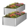 OZMSHF 2 Pack Tall 8FT Raised Beds for Gardening, Corrugated