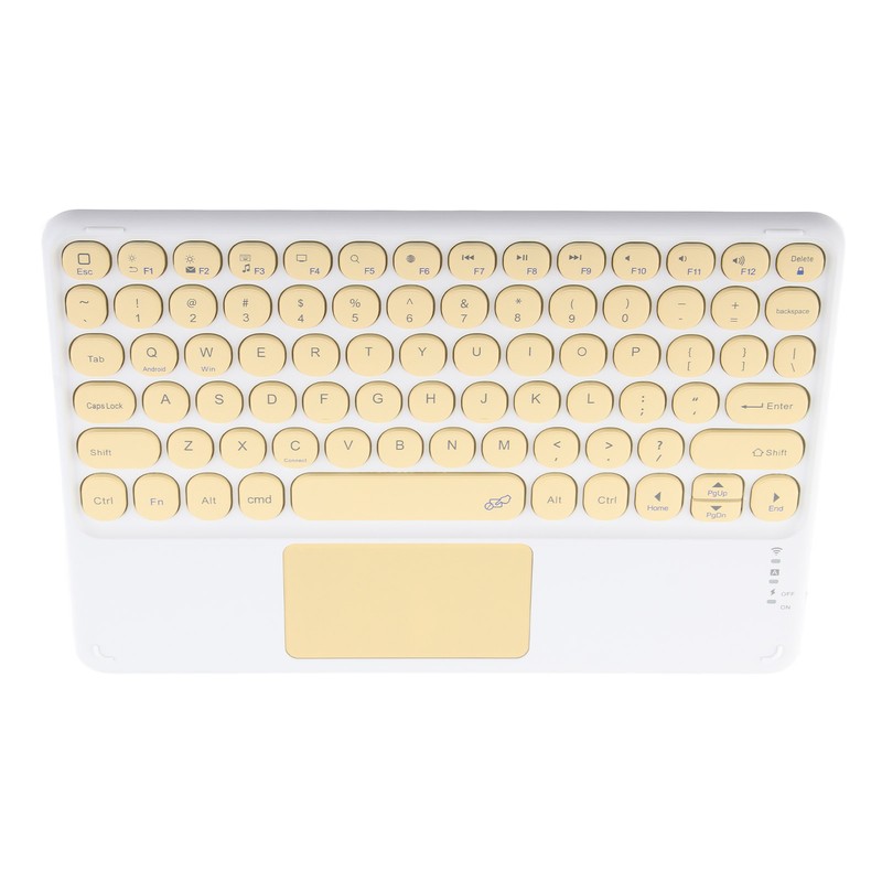 Bluetooth Keyboard Touchpad Round Keycap with Ergonomic Design Stable Connection