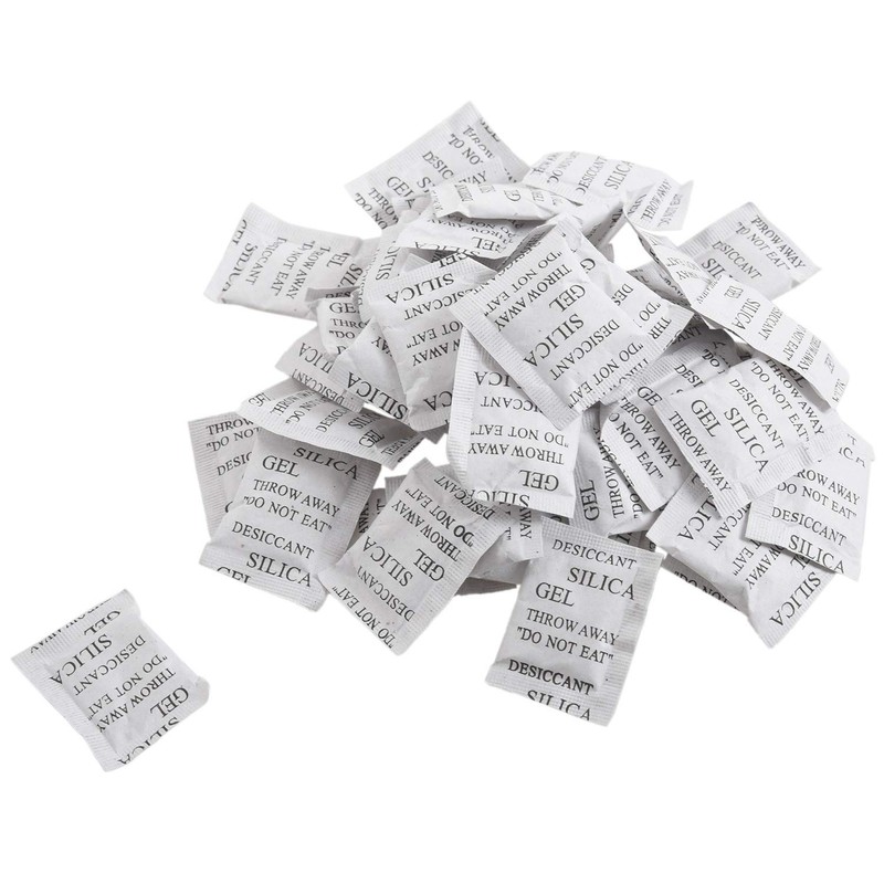 Jesnoe 50 Pieces Silica Desiccant Drying Humidity Absorber Sachets Bags