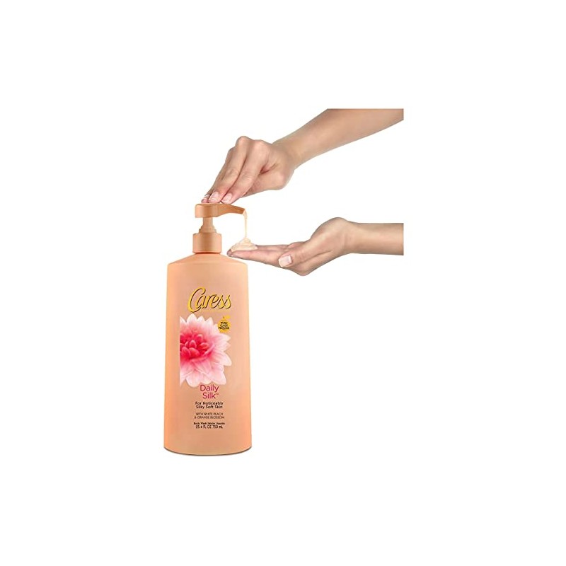 Caress Body Wash with Pump, Daily Silk, 25.4 oz (25.4