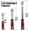 UYECOVE 3-Piece Extendable Ratchet Set, 1/4 3/8 1/2 Inch Extendable