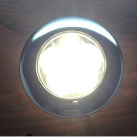 Marine Boat 6 LED Warm White Ceiling Courtesy Light Stainless Steel Rim Flush
