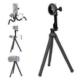 JJC Magnetic Flexible Tripod for Smartphones Action Camera & Compact Mirrorless Camera - Portable & Bendable Octopus Tripod for Vlogging Live Streaming Creator Film-making