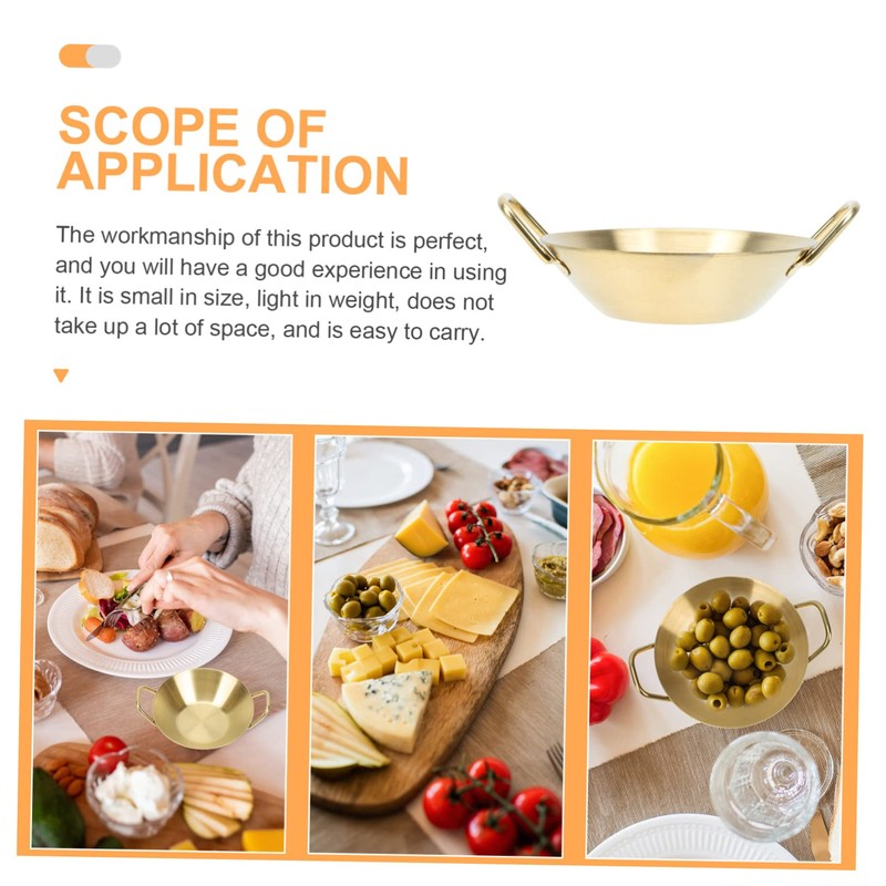 Ciieeo Stainless Steel Appetizer Dish Creative Condiment Plate for Sauces