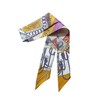 JERLA 100% Mulberry silk Scarf Head Hair Ribbon Handbag Handle