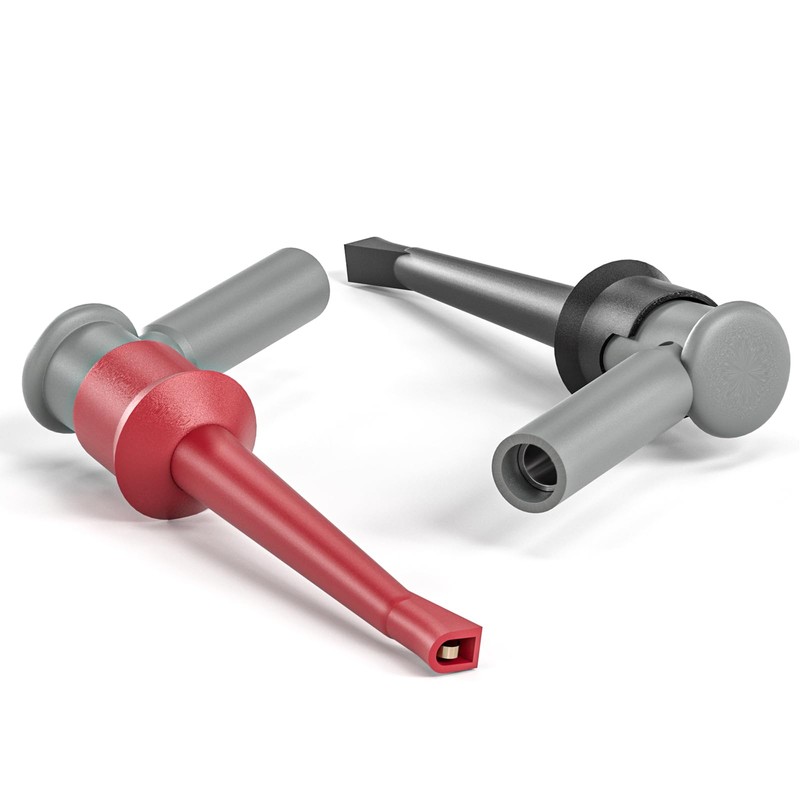 Cleqee Pack of 2 Insulated Test Hook Clip with 4