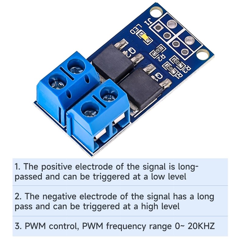 Mosfet 5PCS DC 400W 5V-36V Dual Mosfet High-Power Motor Controller