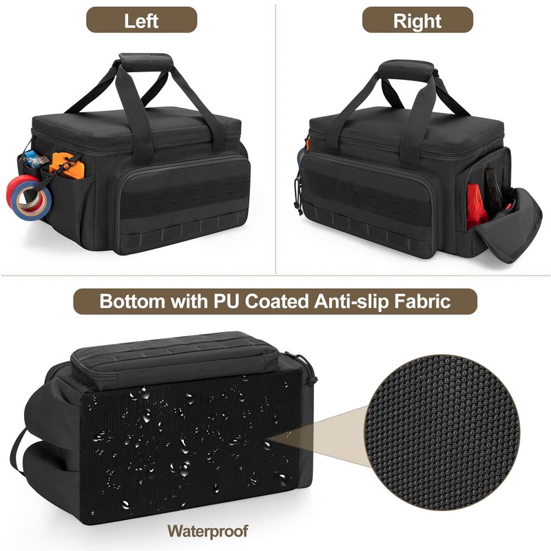 14-Inch Tool Bag with Anti-friction Bottom, Hand Tool Storage Organizer