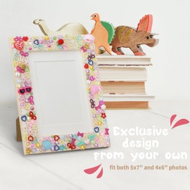 LEJITEKK DIY Picture Frame Craft Kit for Kids - Crafts for Girls 8-12, Tween Girls Gifts 10-12, Mosaic Kids Arts and Crafts Ages 6-8