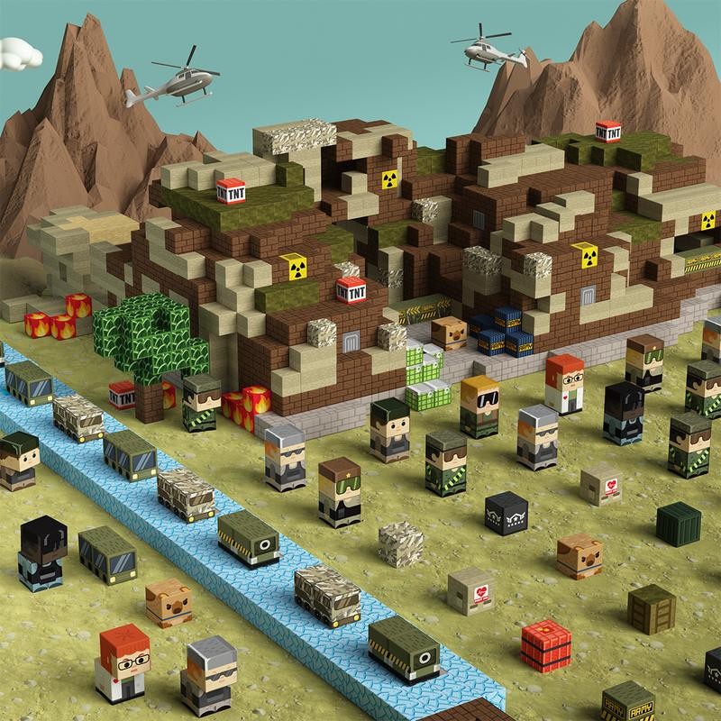 GobiDex 500PCS STEM Game-Based Recon Base Magnetic Blocks Adventure Themed