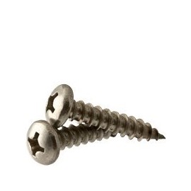 #10 x 1" Pan Head Sheet Metal Screw - Stainless Steel 18-8, 10 Self-Tapping Type A, Phillips Drive, 1 Inch Length, Fully Threaded, Size: #10 (Quantity: 500) - Self Tappers - Self Taping Bolts