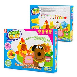 Play Baby Toys DIY Super Soft Clay Collection, Variety Pack - Happy Farm - Creating Animals and Flowers All By Yourself