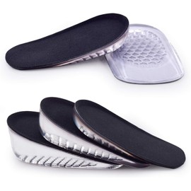 3 Pares Plantillas Invisibles de Silicona para Aumentar para hombres la Altura 3.5cm, Plantillas de Aumento de Altura, Gel de Silicona Plantillas para Elevadores de Zapatos
