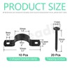 Keadic Black U-Clamps, Pipe Clamps for Indoor and Outdoor (25MM)