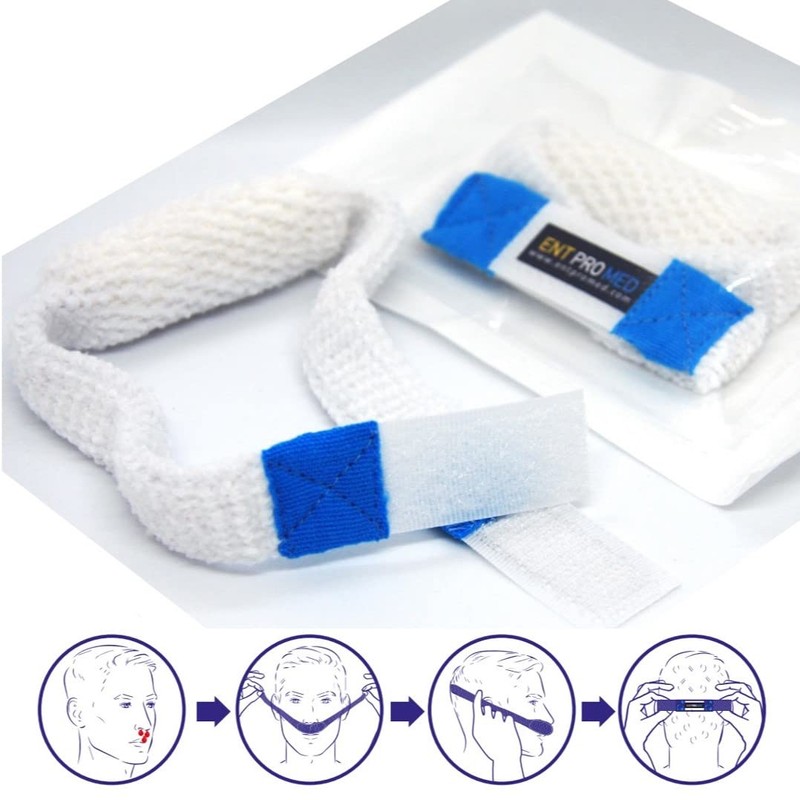 ENTPROMED Absorbent Nose Bandage - Blue Colour- Nasal Sling Bandage,