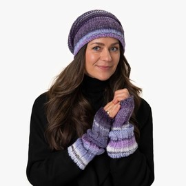 LIERYS Bernardo Turn-Up Hat with Fleece Knitted Hat Winter Hat Beanie Men / Women - Made in Germany Lining Autumn Winter, darkblue