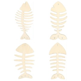 Pack of 12 Wind Chime Set Wooden Wind Chime Craft Wind Chime DIY Handmade Fish Wind Chime Ornament Pendant